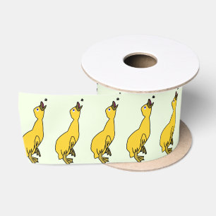 Gelbe Duckband - individuell einstellbar Satinband