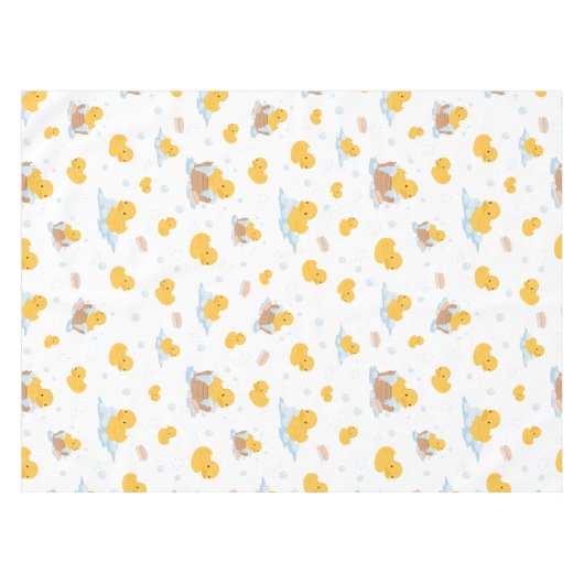 Gelbe Duckblase Bath Gemustert Tischdecke (Vorderseite (Horizontal))
