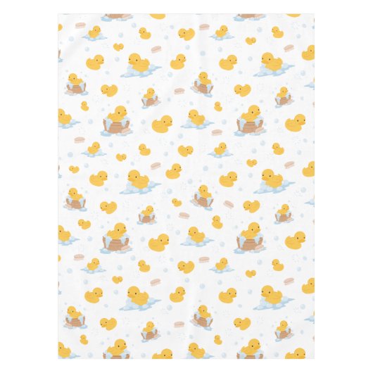 Gelbe Duckblase Bath Gemustert Tischdecke (Vorderseite)