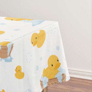 Gelbe Duckblase Bath Gemustert Tischdecke
