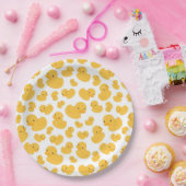 Gelbe Duckblase Bath Gemusterte Papierplatte Pappteller (Party)