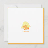 Gelbe Ducky Neutral Babydusche Einladung (Rückseite)