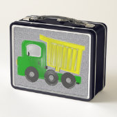 Gelbe Dump LKWs Metall Brotdose (Rückseite)