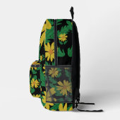 Gelbe dunkle Blume mit grünen Blätter Case-Mate Bedruckter Rucksack (Rechts)