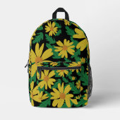 Gelbe dunkle Blume mit grünen Blätter Case-Mate Bedruckter Rucksack (Vorderseite)