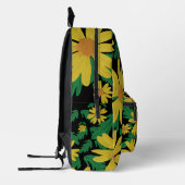 Gelbe dunkle Blume mit grünen Blätter Case-Mate Bedruckter Rucksack (Links)