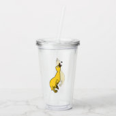 Gelbe Dusche Acrylic Tumbler Acryltrinkbecher (Rückseite)