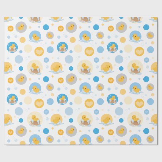 Gelbe Dusche Bath Geschenkpapier (Flach)