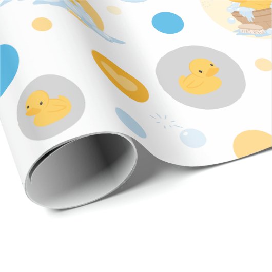 Gelbe Dusche Bath Geschenkpapier (Rolleneckpunkt)