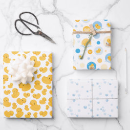 Gelbe Dusche Bath Geschenkpapier Set