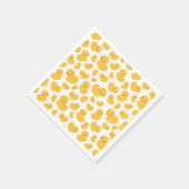 Gelbe Dusche Bath Pattern Party Napkin Serviette (Ecke)