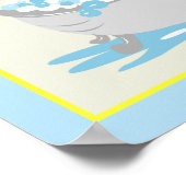 Gelbe Dusche in Tub Badezimmer Kunst Prinz Poster (Ecke)