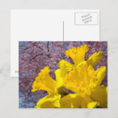 Gelbe düstere Blume Postkarten Baumblüten (Vorne/Hinten)
