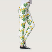 Gelbe düsterne Aquarellmalerei Leggings (Rechts)