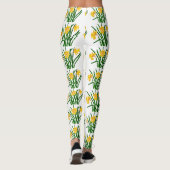Gelbe düsterne Aquarellmalerei Leggings (Rückseite)