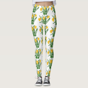 Gelbe düsterne Aquarellmalerei Leggings