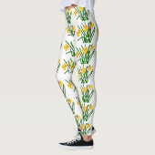 Gelbe düsterne Aquarellmalerei Leggings (Links)