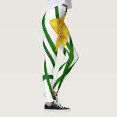 Gelbe düsterne Aquarellmalerei Leggings (Rechts)