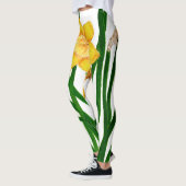 Gelbe düsterne Aquarellmalerei Leggings (Links)