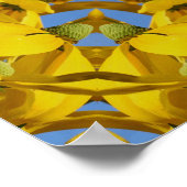 Gelbe Echinacea Blume Abstrakte Natur Poster (Ecke)