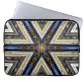 Gelbe Ecken alter und rustikaler Rahmen Dreiecke t Laptopschutzhülle (Vorderseite)