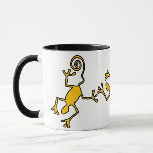 gelbe Eidechsen-Ring-Keramiktasse Tasse