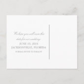 Gelbe einfache Blumenkarte Save the Date Postkarte (Rückseite)