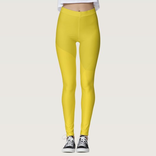 Gelbe, einfache, moderne, coole, geometrische tren leggings (Vorderseite)