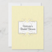Gelbe Einfachheit Brautdusche Einladung (Rückseite)
