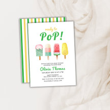 Gelbe Eiscreme für den Pop Babydusche