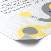 Gelbe Elefant Babydusche Mein Wasser Broke Schild (Ecke)