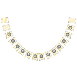 Gelbe Elefant-Babyparty Wimpelkette