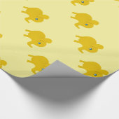 Gelbe Elefanten für jeden Anlaß Geschenkpapier (Ecke)
