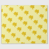 Gelbe Elefanten für jeden Anlaß Geschenkpapier (Flach)