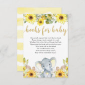 Gelbe Elefantengeschlechtsneutrale Bücher für Kind Begleitkarte (Vorne/Hinten)