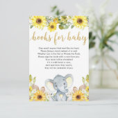 Gelbe Elefantengeschlechtsneutrale Bücher für Kind Begleitkarte (Stehend Vorderseite)