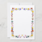 Gelbe Elegance Blumenblume Wildblume Hochzeit Einladung (Rückseite)