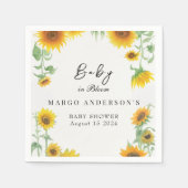 Gelbe Elegante Sonnenblume Sonnenblume Babydusche Serviette (Vorderseite)