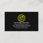 Gelbe elektrische Leitleuchte Visitenkarte (Rückseite)