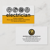 Gelbe elektrische Signatur Visitenkarte (Vorne/Hinten)