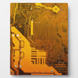 Gelbe elektronische Schaltung, JPG Fotoplatte