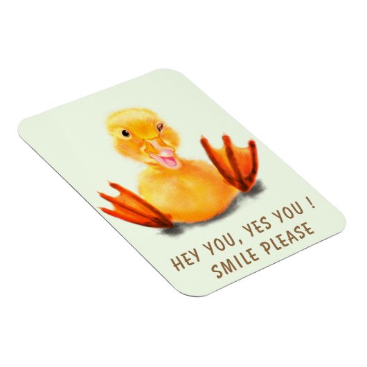 Gelbe Enckle spielerisch Wink Magnet Lächeln Gesch (Rechte Seite)