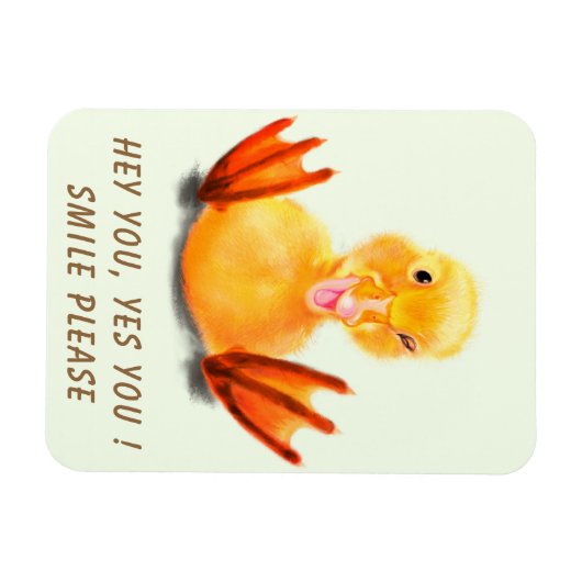 Gelbe Enckle spielerisch Wink Magnet Lächeln Gesch (Horizontal)