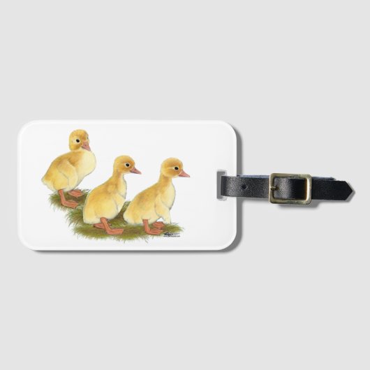 Gelbe Encklings Gepäckanhänger (Vorderseite (Horizontal))