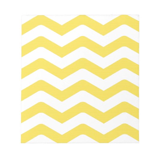 Gelbe enge Chevron-Muster Notizblock (Vorderseite)