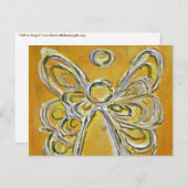 Gelbe Engel Postkarte (Vorne/Hinten)