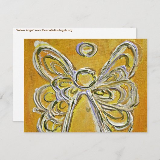 Gelbe Engel Postkarte (Vorne/Hinten)