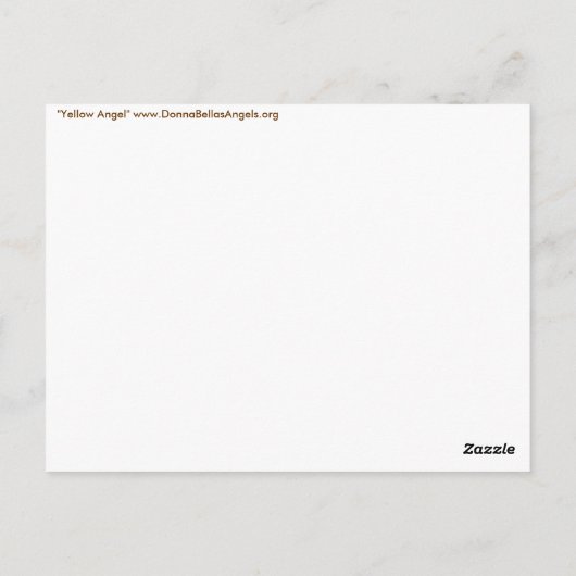 Gelbe Engel Postkarte (Rückseite)