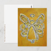 Gelbe Engel Postkarte (Vorne/Hinten)