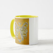 Gelbe Engel-Tasse Tasse (Vorderseite Links)